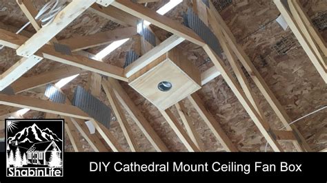 cathedral ceiling metal fan box|surface mount ceiling fan box.